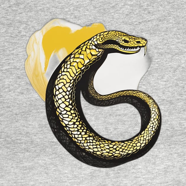 Snake Yellow Shadow Silhouette Anime Style Collection No. 365 by cornelliusy